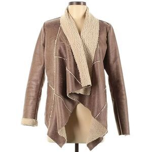 Forever 21 open front drape jacket Sz L
